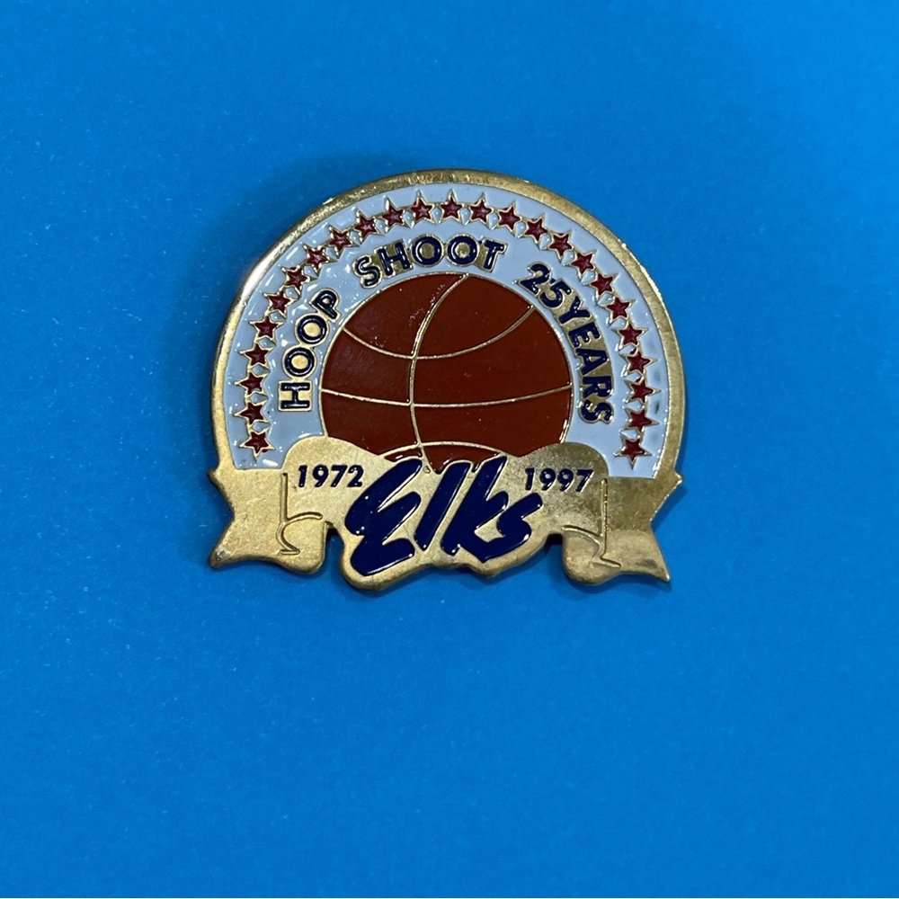 1997 Elks Hoop Shoot 25th Year Tournament 1972-1997 Lapel Pin.